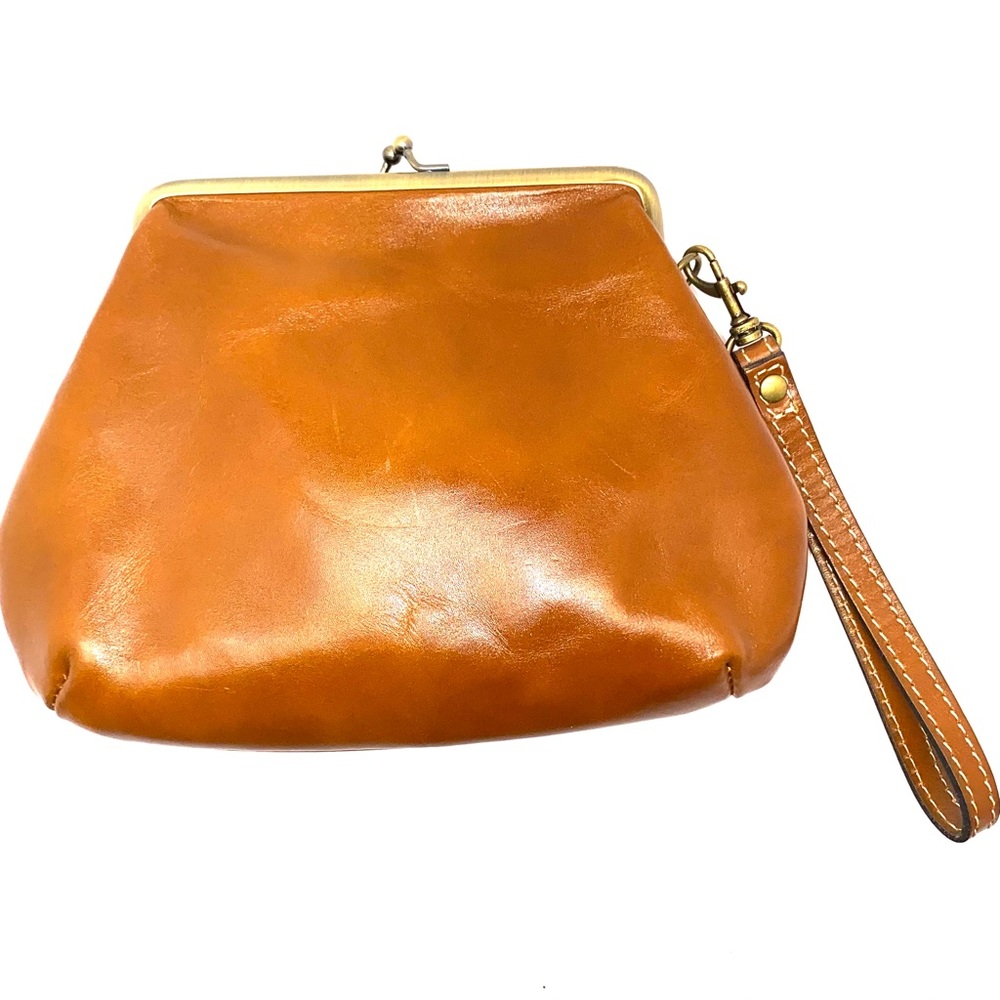 NWOT Patricia Nash Brown Leather Wristlet 8 x 9 - Picture 7 of 7